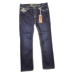 L.A. Idol USA Embellished Rhinestone Bootcut Jeans Women’s 19 (W41 L34) NWT
